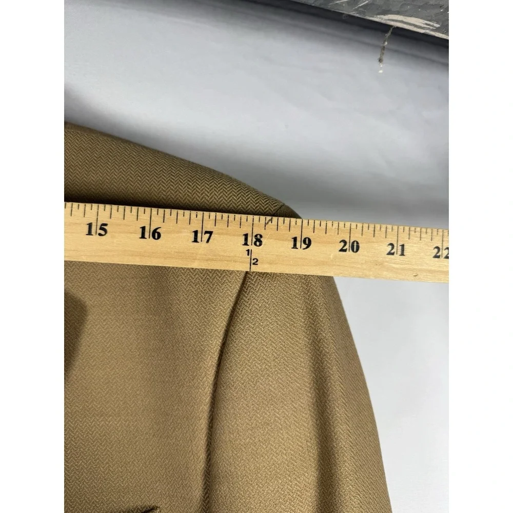 Ralph Lauren Blue Label 44L Camel Cashmere Wool Blazer Sports Coat Herringbone